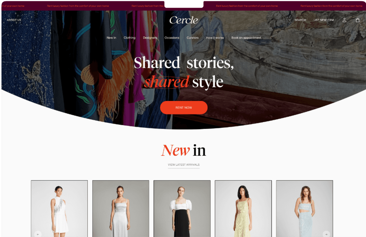 Cercle fashion rental platform